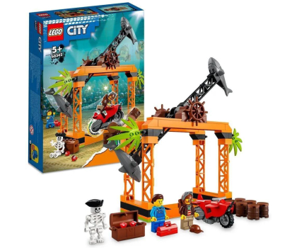 Klocki LEGO® LEGO City 60342 Wyzwanie kaskaderskie: atak rekina